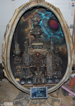 Illustration for article titled Magnificent Giger-inspired scenic base for a Warhammer 40k Space Marine army